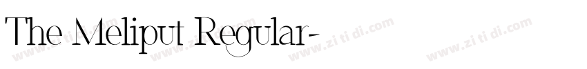 The Meliput Regular字体转换